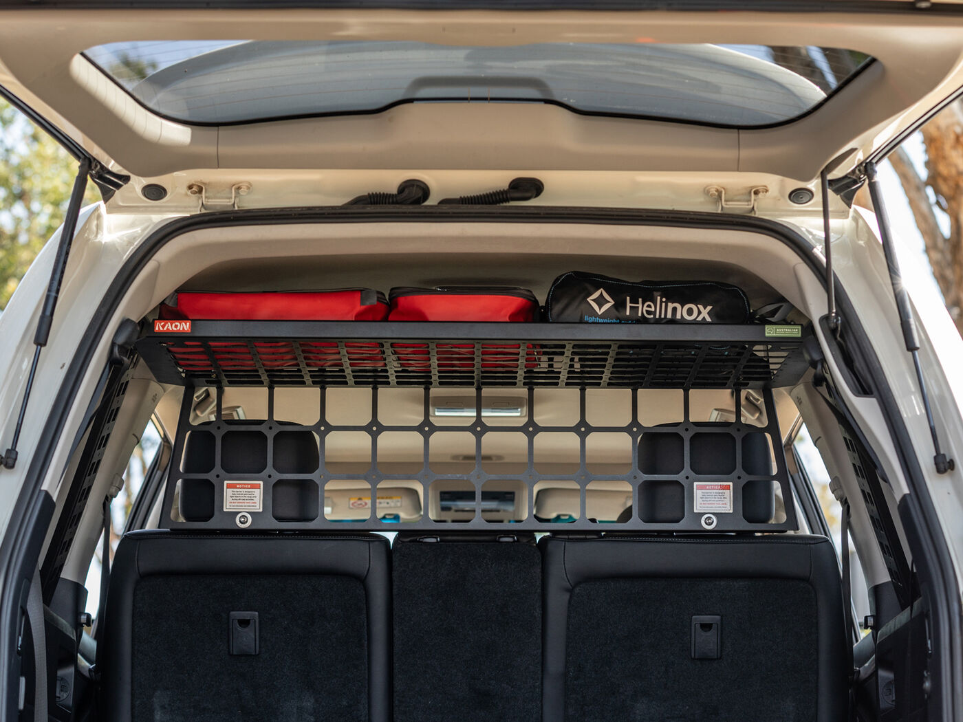 Light Cargo Barrier, Standalone Shelf & Molle Supports to suit the Toyota LandCruiser LC200