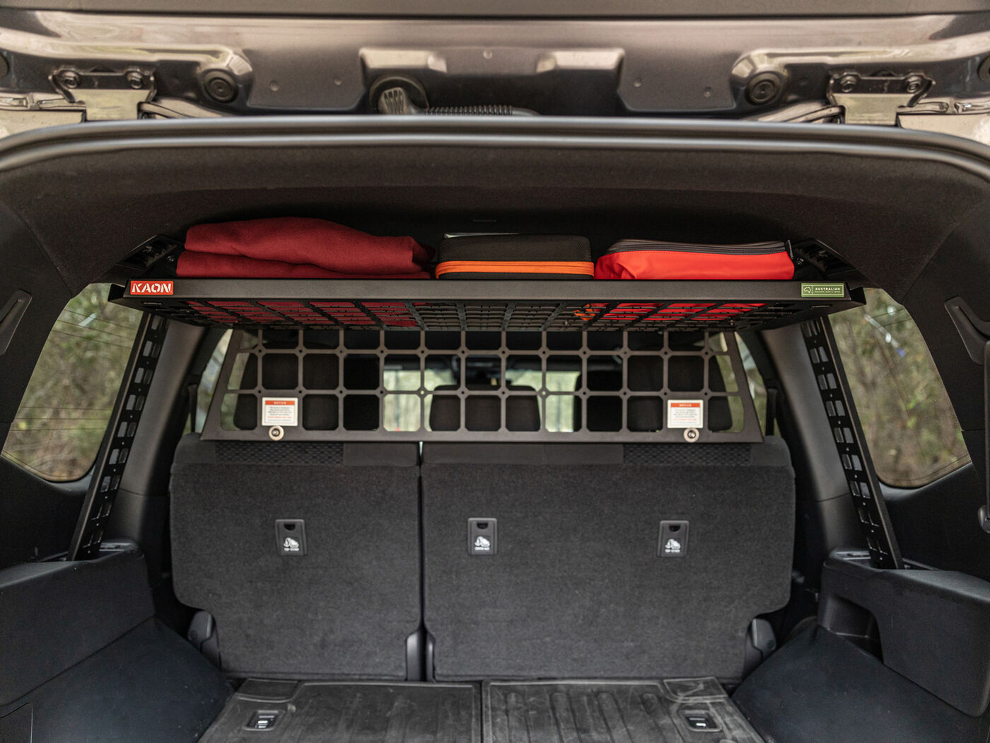 Light Cargo Barrier, Standalone Shelf & Molle Supports to suit the Toyota LandCruiser LC300