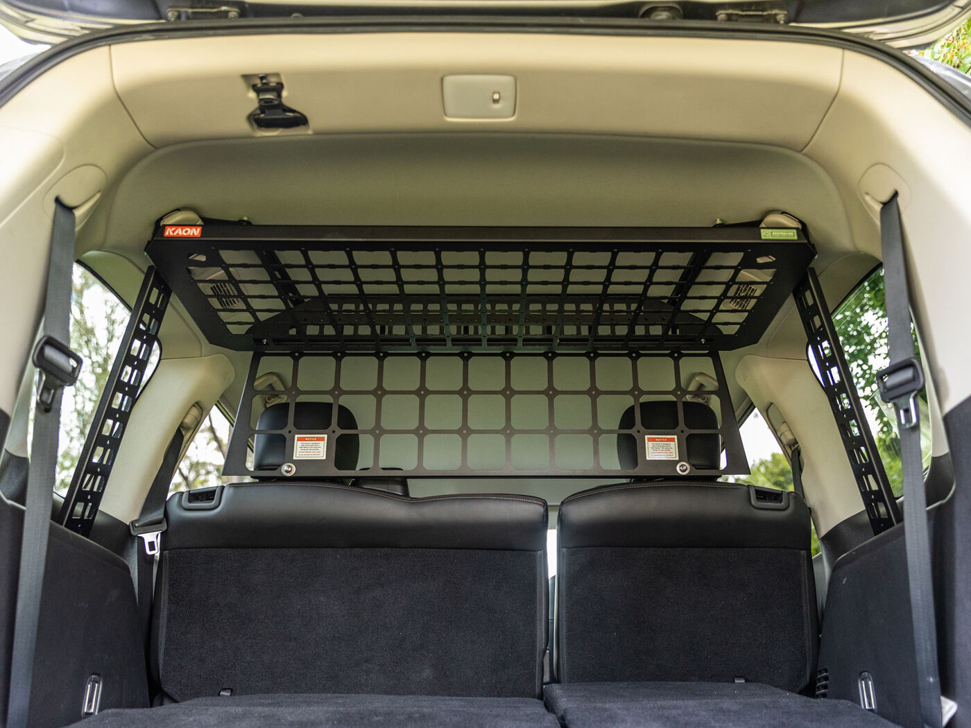 Light Cargo Barrier, Standalone Shelf & Molle Supports to suit Nissan Patrol Y62